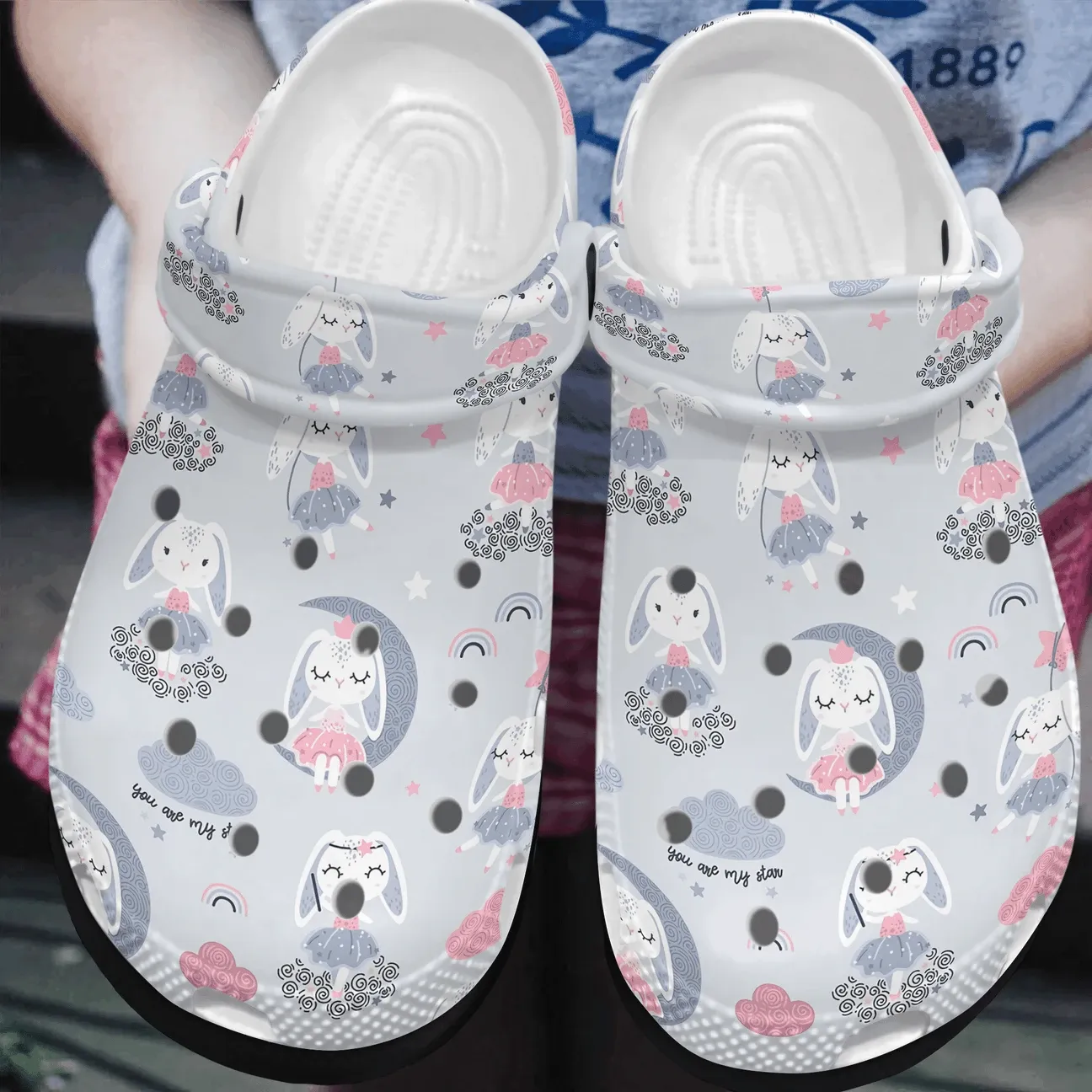 Rabbit Personalized Clog Custom Crocs Comfortablefashion Style Comfortable For Women Men Kid Print 3D You Are My Star Rabbit Personalized Clog Custom Crocs Comfortablefashion Style Comfortable For Women Men Kid Print 3D You Are My Star