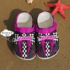 Racing Checkered Flag Personalize Clog Custom Crocs Clog Fashion Style Comfortable For Women Men Kid