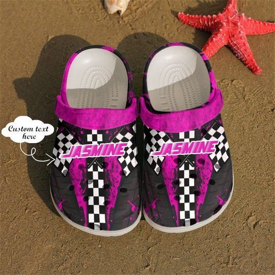 Racing Checkered Flag Personalize Clog Custom Crocs Clog Fashion Style Comfortable For Women Men Kid Racing Checkered Flag Personalize Clog Custom Crocs Clog Fashion Style Comfortable For Women Men Kid