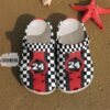 Racing Personalized Checkered Flag Sku 2007 Crocs Crocband Clog Comfortable For Mens Womens Classic Clog Water Shoes
