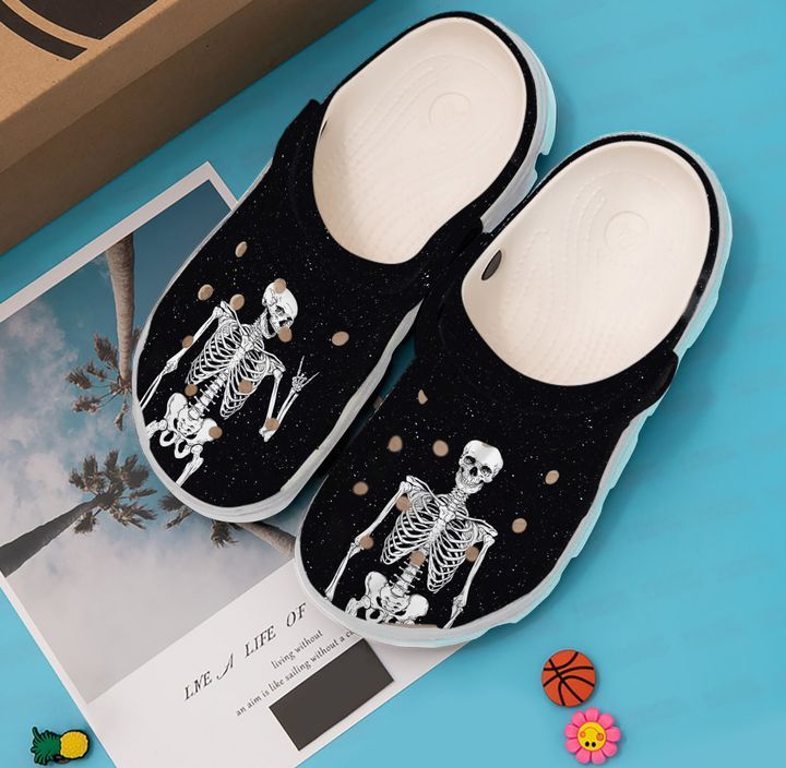 Rad Tech Happy Skeleton Sku 2030 Crocs Crocband Clog Comfortable For Mens Womens Classic Clog Water Shoes Rad Tech Happy Skeleton Sku 2030 Crocs Crocband Clog Comfortable For Mens Womens Classic Clog Water Shoes