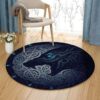 Ragnarok Wolf Round Carpet Floor Rug Living Room Bedroom Decor Round Area Rug Carpet