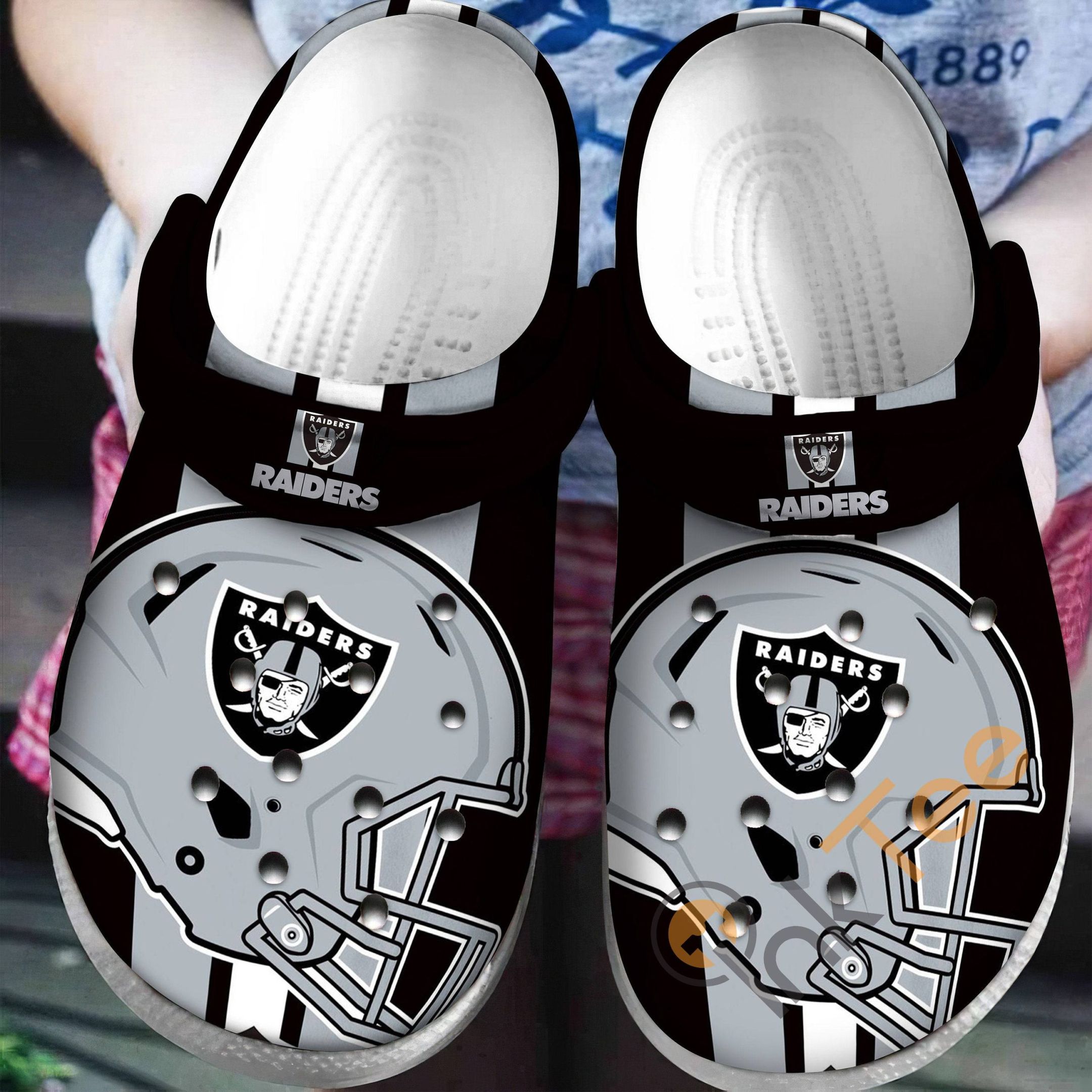 Raiders Sku44 Crocs Crocband Clog Comfortable For Mens Womens Classic Clog Water Shoes Raiders Sku44 Crocs Crocband Clog Comfortable For Mens Womens Classic Clog Water Shoes