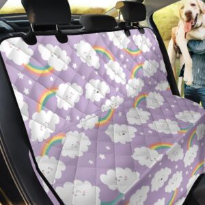 Rainbow Cloud Smile Theme Car Back Seat Cover Dog Car Seat Covers - 9a367f3e3a6f