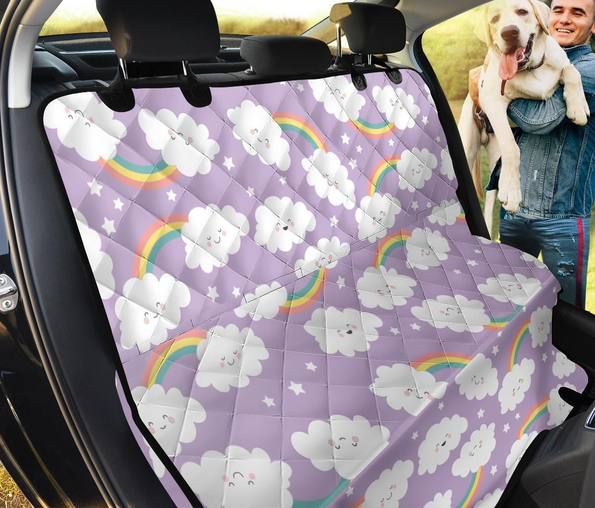 Rainbow Cloud Smile Theme Car Back Seat Cover Dog Car Seat Covers - 9a367f3e3a6f Rainbow Cloud Smile Theme Car Back Seat Cover Dog Car Seat Covers - 9a367f3e3a6f