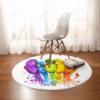Rainbow Conure Round Carpet Floor Rug Living Room Bedroom Decor Round Area Rug Carpet