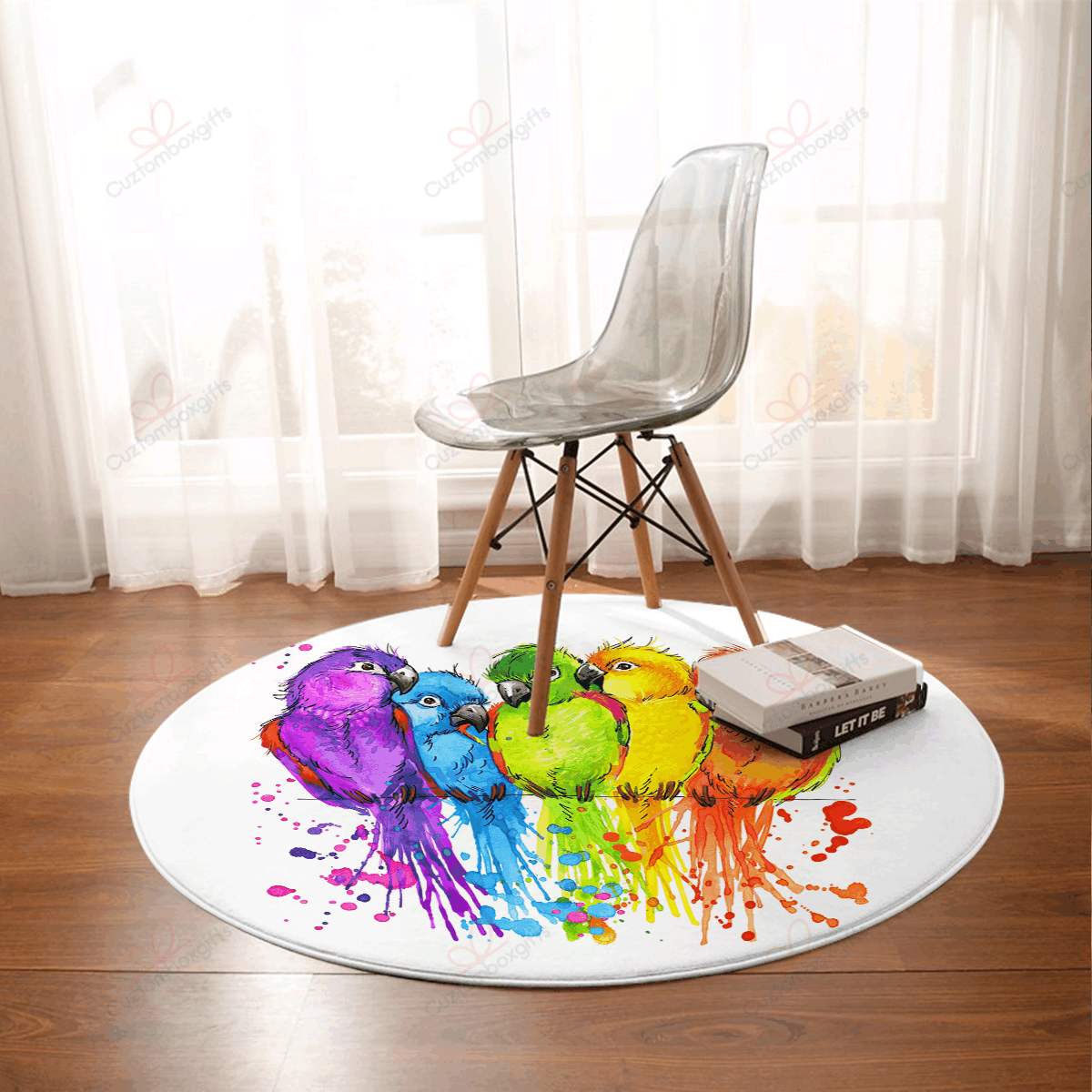Rainbow Conure Round Carpet Floor Rug Living Room Bedroom Decor Round Area Rug Carpet Rainbow Conure Round Carpet Floor Rug Living Room Bedroom Decor Round Area Rug Carpet
