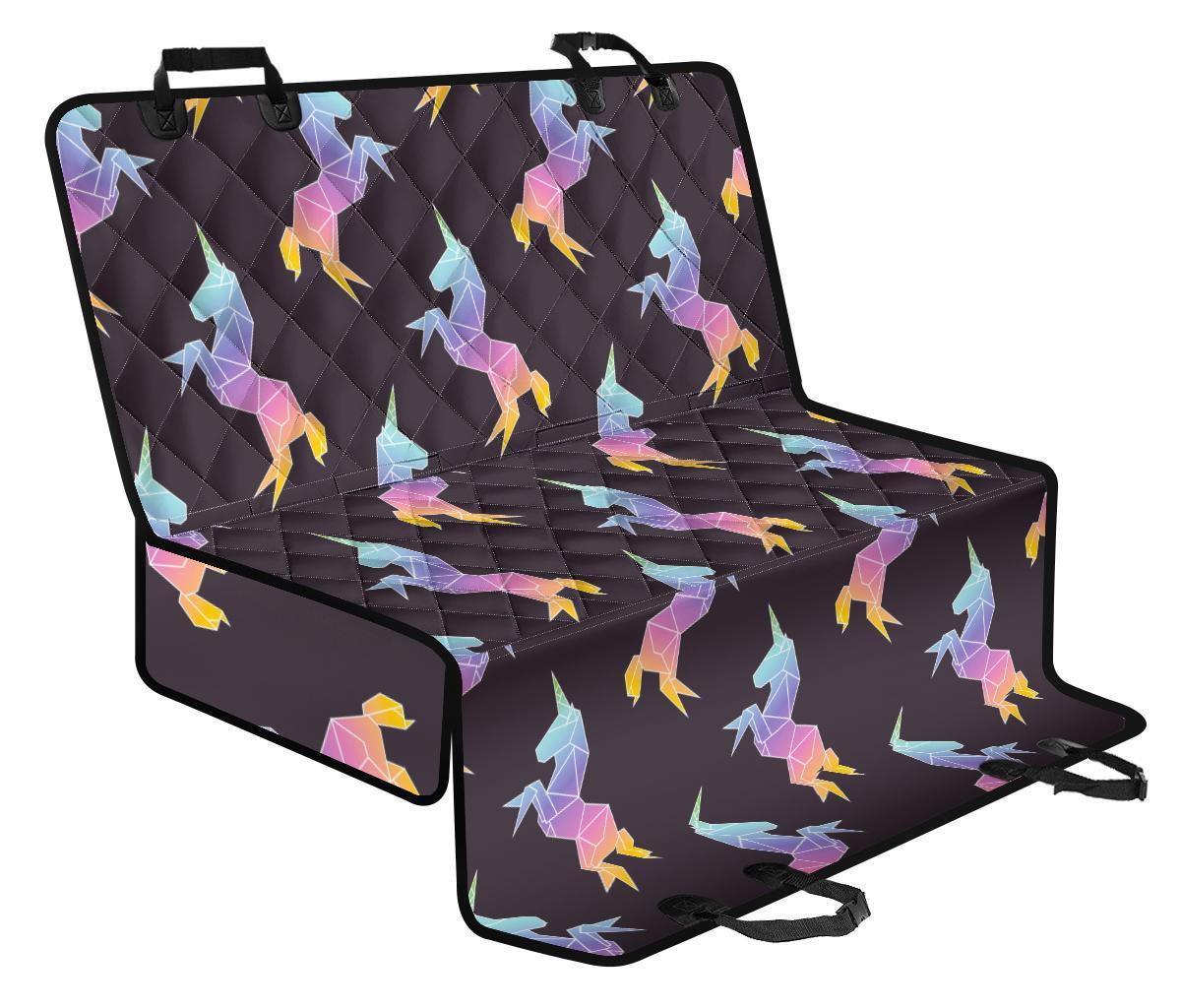 Rainbow Origami Unicorn Pattern Print Pet Car Back Seat Cover - 720c61eeed58 Rainbow Origami Unicorn Pattern Print Pet Car Back Seat Cover - 720c61eeed58