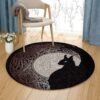 Ratatoskr Rabbit Round Carpet Floor Rug Living Room Bedroom Decor Round Area Rug Carpet