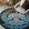 Raven Celtic Round Carpet Floor Rug Living Room Bedroom Decor Round Area Rug Carpet