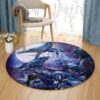 Raven Dreamcatcher Round Carpet Floor Rug Living Room Bedroom Decor Round Area Rug Carpet