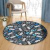 Reading Books Round Carpet Floor Rug Living Room Bedroom Decor Round Area Rug Carpet