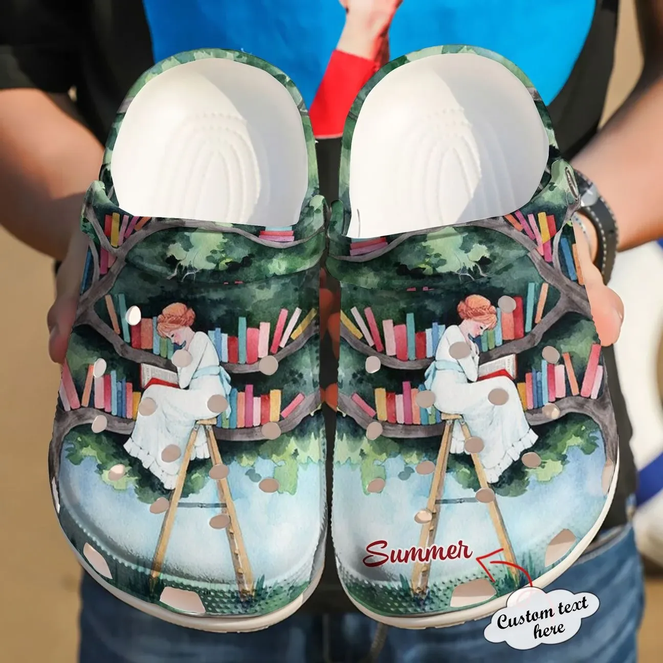 Reading Personalized Clog Custom Crocs Comfortablefashion Style Comfortable For Women Men Kid Print 3D Reading Tree Reading Personalized Clog Custom Crocs Comfortablefashion Style Comfortable For Women Men Kid Print 3D Reading Tree