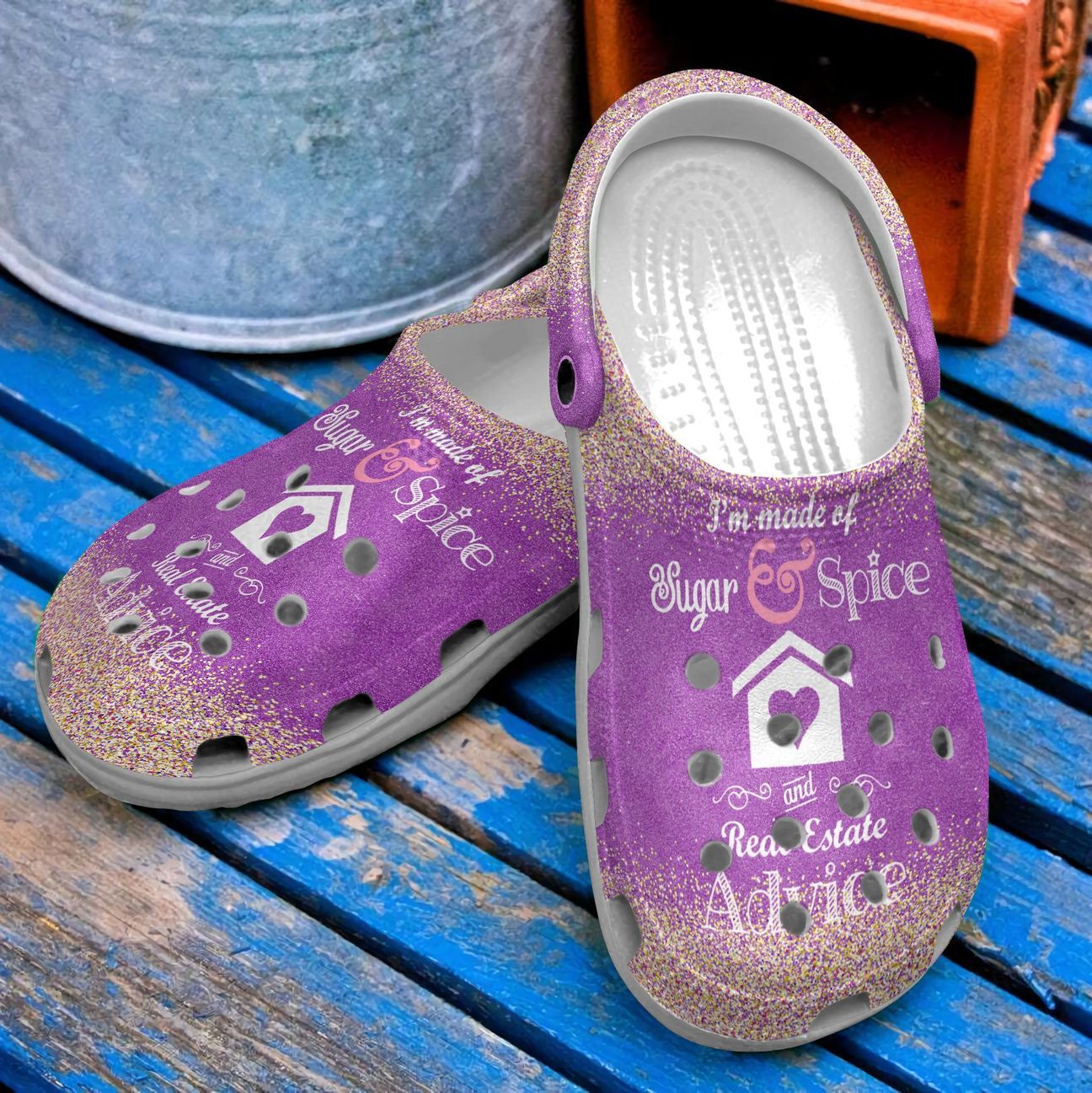 Real Estate Personalized Clog Custom Crocs Comfortablefashion Style Comfortable For Women Men Kid Print 3D Made Of Sugar And Spice Real Estate Personalized Clog Custom Crocs Comfortablefashion Style Comfortable For Women Men Kid Print 3D Made Of Sugar And Spice
