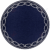 Recife Rope Knot Ivory Indigo Round Carpet Floor Rug Living Room Bedroom Decor Round Area Rug Carpet