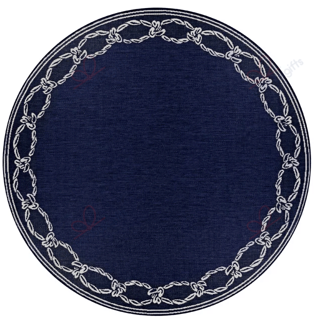 Recife Rope Knot Ivory Indigo Round Carpet Floor Rug Living Room Bedroom Decor Round Area Rug Carpet Recife Rope Knot Ivory Indigo Round Carpet Floor Rug Living Room Bedroom Decor Round Area Rug Carpet