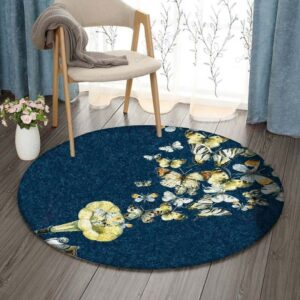Record Player Round Carpet Floor Rug Living Room Bedroom Decor Round Area Rug Carpet