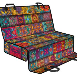 Rectangle Mandala Bohemian Pattern Print Pet Car Back Seat Cover - 065fc3ff0064