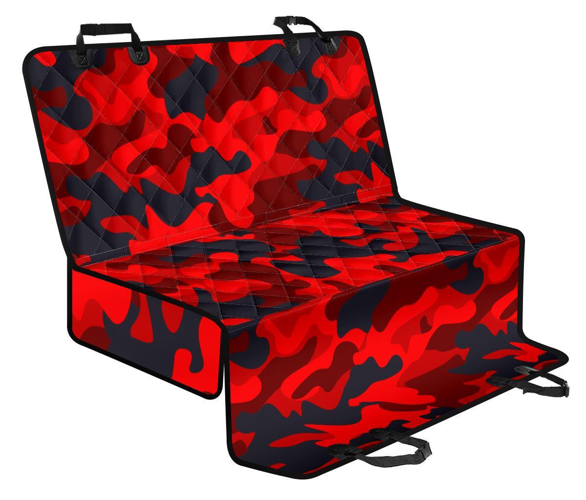 Red And Black Camouflage Print Pet Car Back Seat Cover - 45beecbbd6b5 Red And Black Camouflage Print Pet Car Back Seat Cover - 45beecbbd6b5