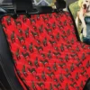 Red And Black Cartoon Balearic Donkey Car Back Seat Cover Dog Car Seat Covers - 87c7bb7783d3