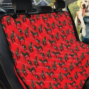 Red And Black Cartoon Balearic Donkey Car Back Seat Cover Dog Car Seat Covers - 87c7bb7783d3