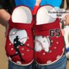 Red Baseball Batter Shoes Crocs Clog For Batter Girl-Funny Baseball Shoes Crocbland Clog For Men Women