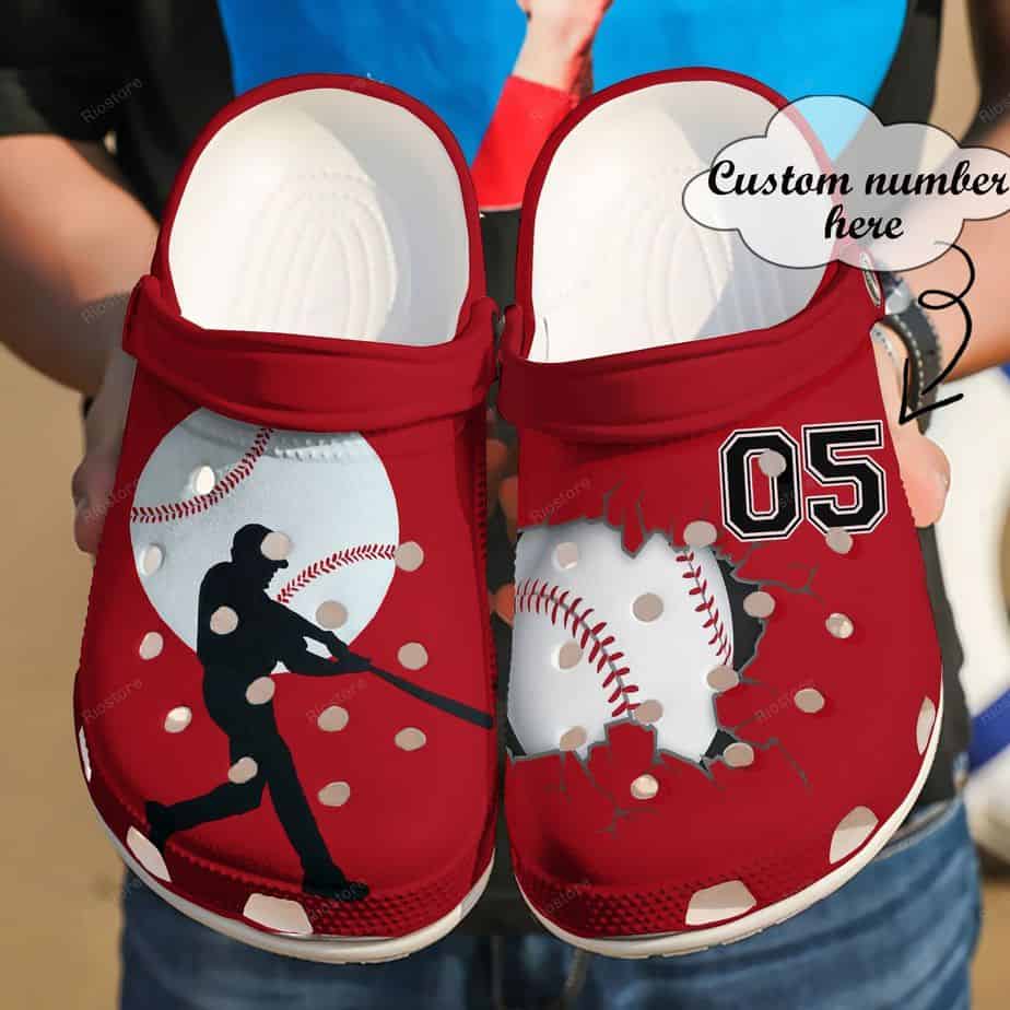 Red Baseball Batter Shoes Crocs Clog For Batter Girl-Funny Baseball Shoes Crocbland Clog For Men Women Red Baseball Batter Shoes Crocs Clog For Batter Girl-Funny Baseball Shoes Crocbland Clog For Men Women