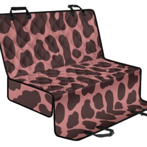 Red Brown Cow Print Pet Car Back Seat Cover - f8ce33be860a