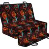 Red Dragon Lotus Pattern Print Pet Car Back Seat Cover - ff57d8730d57