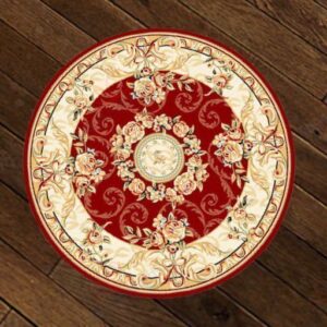Red Flowers Round Carpet Floor Rug Living Room Bedroom Decor Round Area Rug Carpet