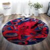 Red Octopus Round Carpet Floor Rug Living Room Bedroom Decor Round Area Rug Carpet