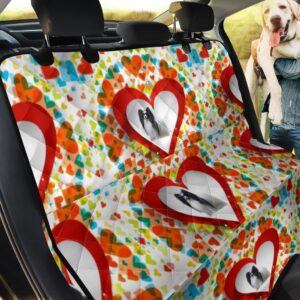 Red Papillon Background Car Back Seat Cover Dog Car Seat Covers - 45849a1a6dc5