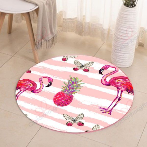 Red Pineapple Round Flamingo Round Carpet Floor Rug Living Room Bedroom Decor Round Area Rug Carpet Red Pineapple Round Flamingo Round Carpet Floor Rug Living Room Bedroom Decor Round Area Rug Carpet