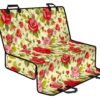 Red Pink Rose Floral Pattern Print Pet Car Back Seat Cover - ef5546249691
