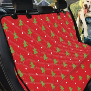 Red Polka Dot Christmas Tree Car Back Seat Cover Dog Car Seat Covers - 4e93852daf49