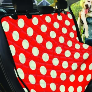 Red Polka Dot Pattern Car Back Seat Cover Dog Car Seat Covers - 79668e0d4d4d