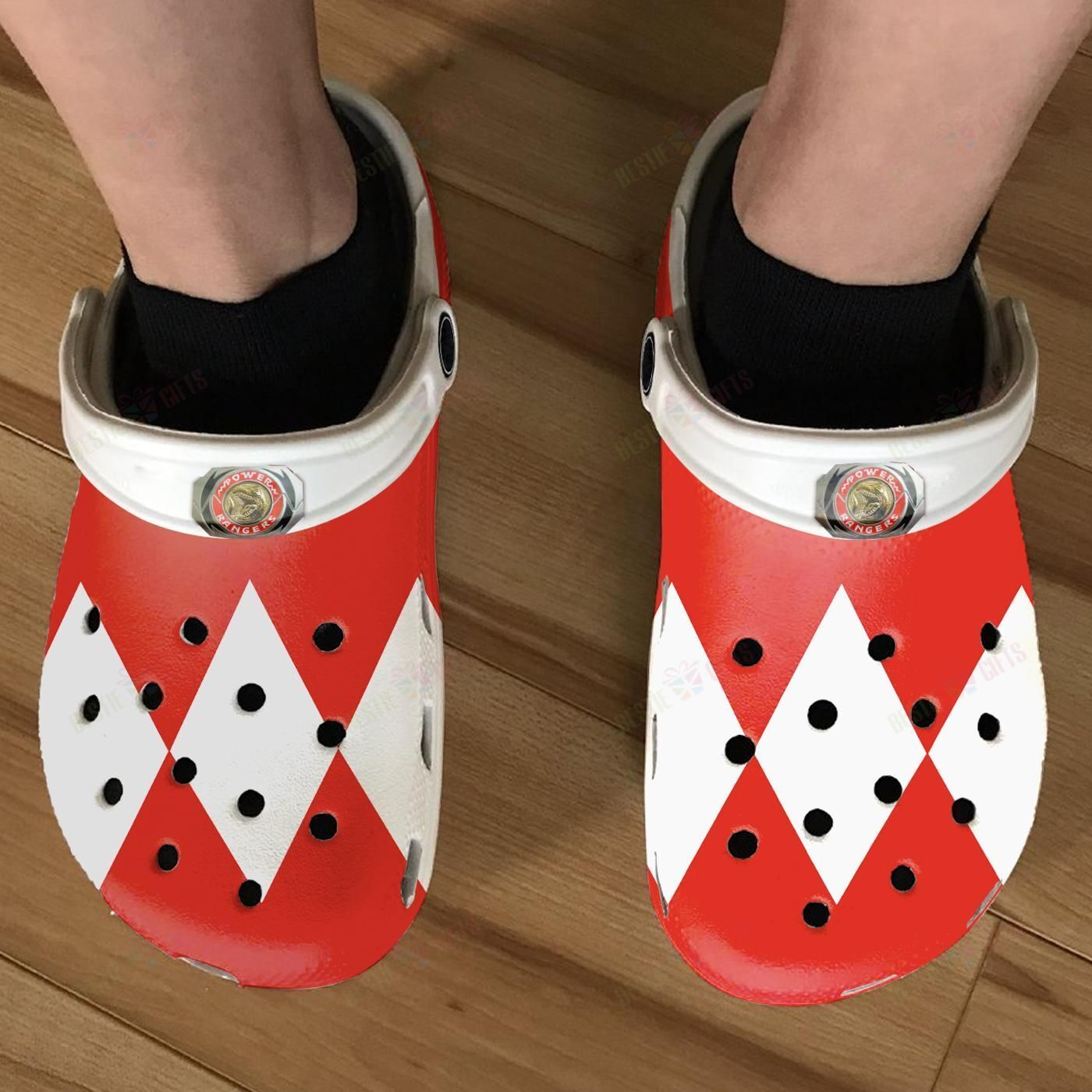 Red Power Ranger Crocs Clog Classic Clogs Shoes Red Power Ranger Crocs Clog Classic Clogs Shoes