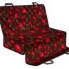 Red Rose Floral Flower Pattern Print Pet Car Back Seat Cover - 7dae7c7330f0