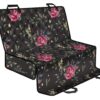 Red Rose Floral Pattern Print Pet Car Back Seat Cover - 646886d714af