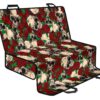 Red Rose Skull Pattern Print Pet Car Back Seat Cover - 1a914340d703