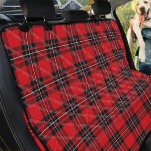 Red Scottish Tartan Pattern Design Car Back Seat Cover Dog Car Seat Covers - 8ac675b3c2ba