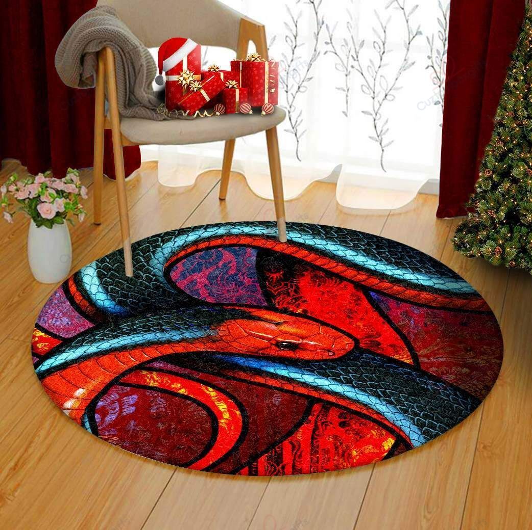 Red Snake Round Carpet Floor Rug Living Room Bedroom Decor Round Area Rug Carpet Red Snake Round Carpet Floor Rug Living Room Bedroom Decor Round Area Rug Carpet