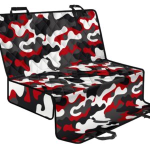 Red Snow Camouflage Print Pet Car Back Seat Cover - 63a8c0c76cf5