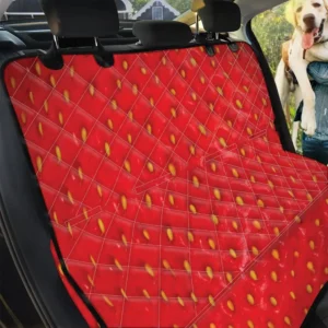 Red Strawberry Skin Texture Design Car Back Seat Cover Dog Car Seat Covers - 5e7ac96d5359
