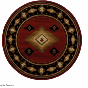 Red Traditional Round Carpet Floor Rug Living Room Bedroom Decor Round Area Rug Carpet