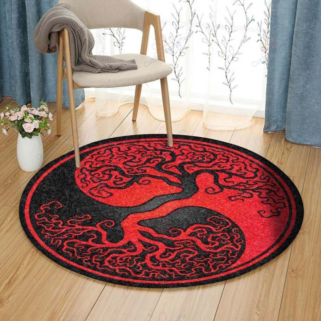Red Tree Of Life Round Carpet Floor Rug Living Room Bedroom Decor Round Area Rug Carpet Red Tree Of Life Round Carpet Floor Rug Living Room Bedroom Decor Round Area Rug Carpet
