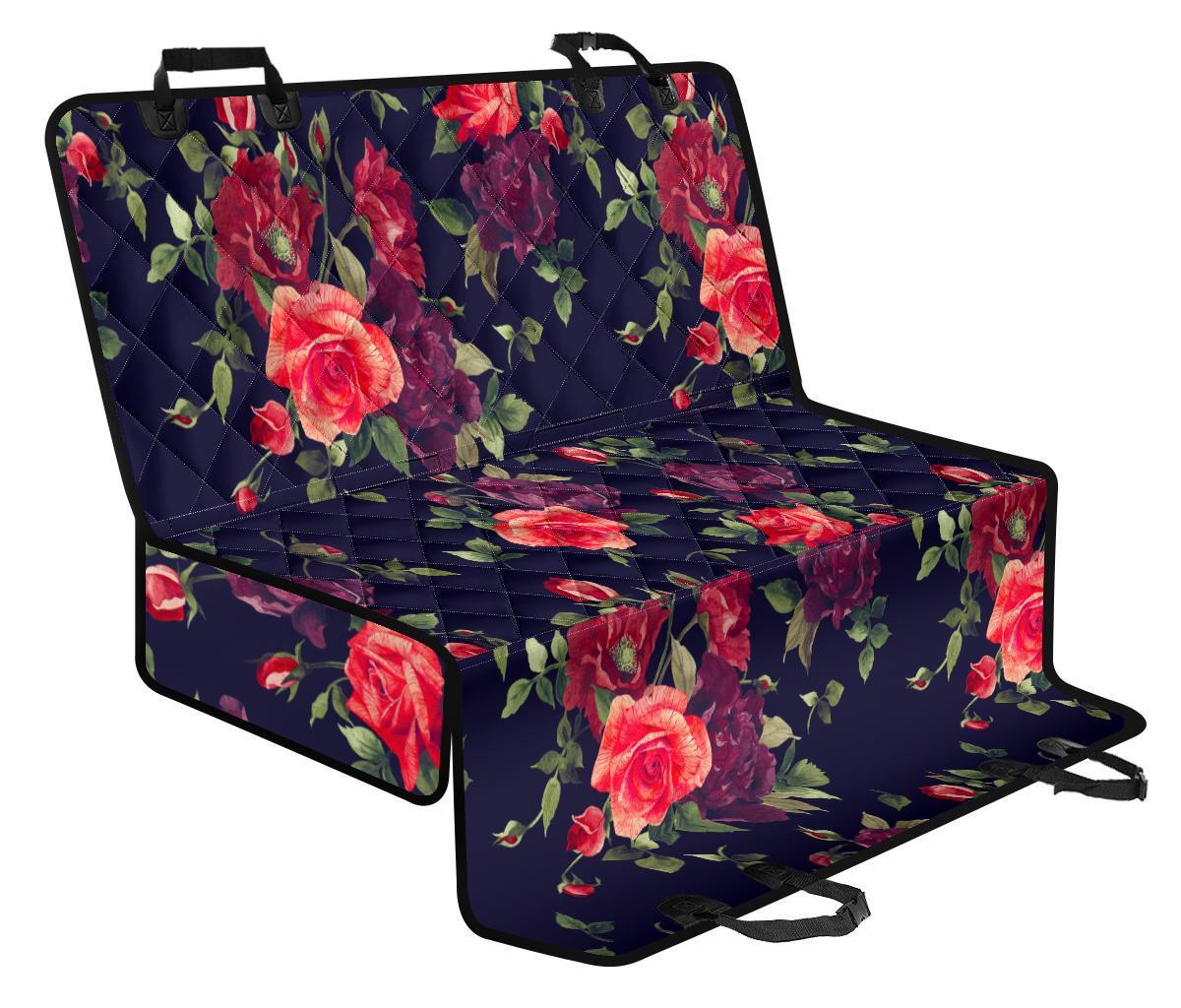 Red Violet Roses Floral Pattern Print Pet Car Back Seat Cover - 88ab6fdf28ad Red Violet Roses Floral Pattern Print Pet Car Back Seat Cover - 88ab6fdf28ad