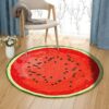 Red Watermelon Round Carpet Floor Rug Living Room Bedroom Decor Round Area Rug Carpet