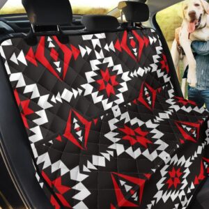 Red White And Black Navajo Pattern Car Back Seat Cover Dog Car Seat Covers - f7bae0a69f03