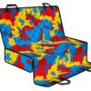 Red Yellow And Blue Camouflage Print Pet Car Back Seat Cover - adec733eae79